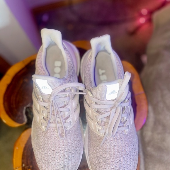 White and Cream Adidas Womens Ultraboosts sz 8! - Picture 2 of 6